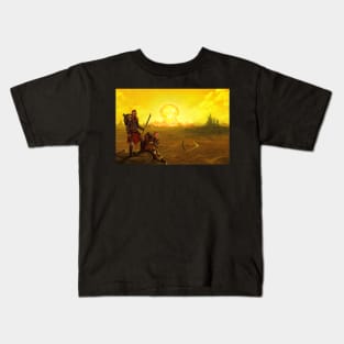 Nuclear Dawn: Wastelanders Witness Distant City's Atomic End Kids T-Shirt